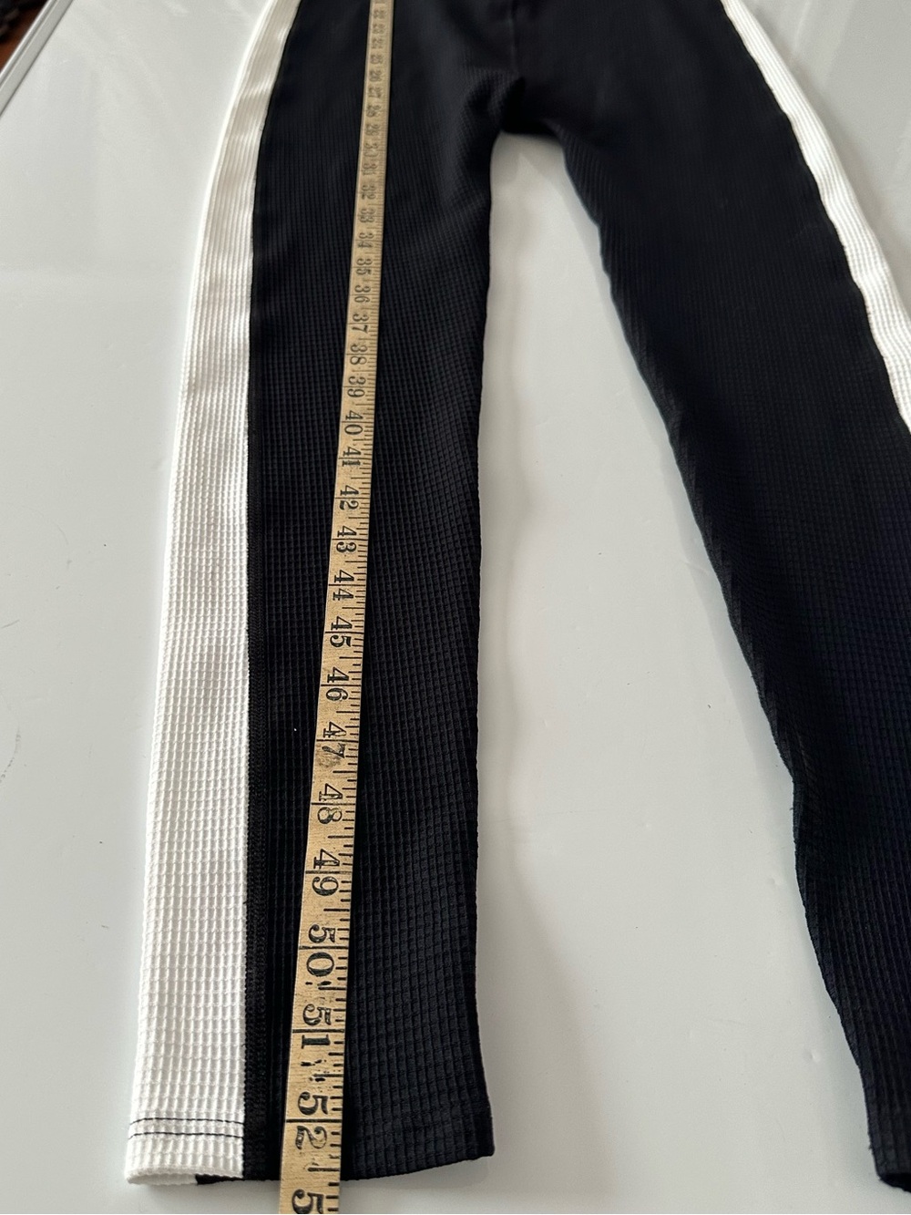Year of Ours Thermal Ski Onesie Black White Waffle Knit Base Layer Small NWT - Picture 13 of 15